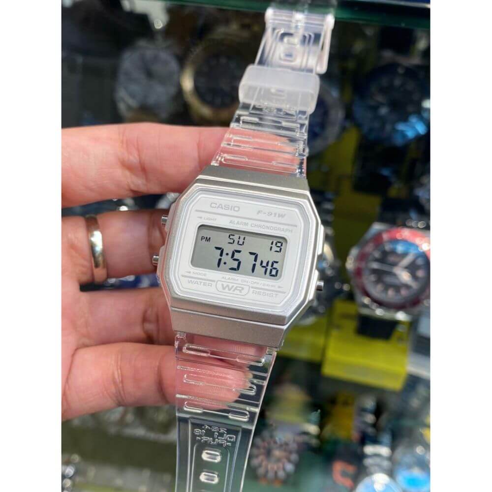 WW1413 Casio Pop Digital Resin Belt Watch F-91WS-7DF