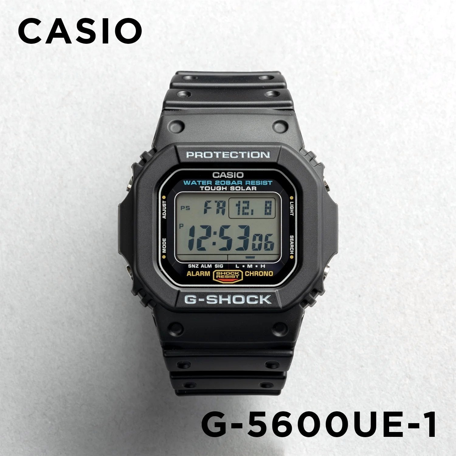 WW2800 Casio G-Shock Tough Solar Digital Resin Belt Watch G-5600UE-1DR