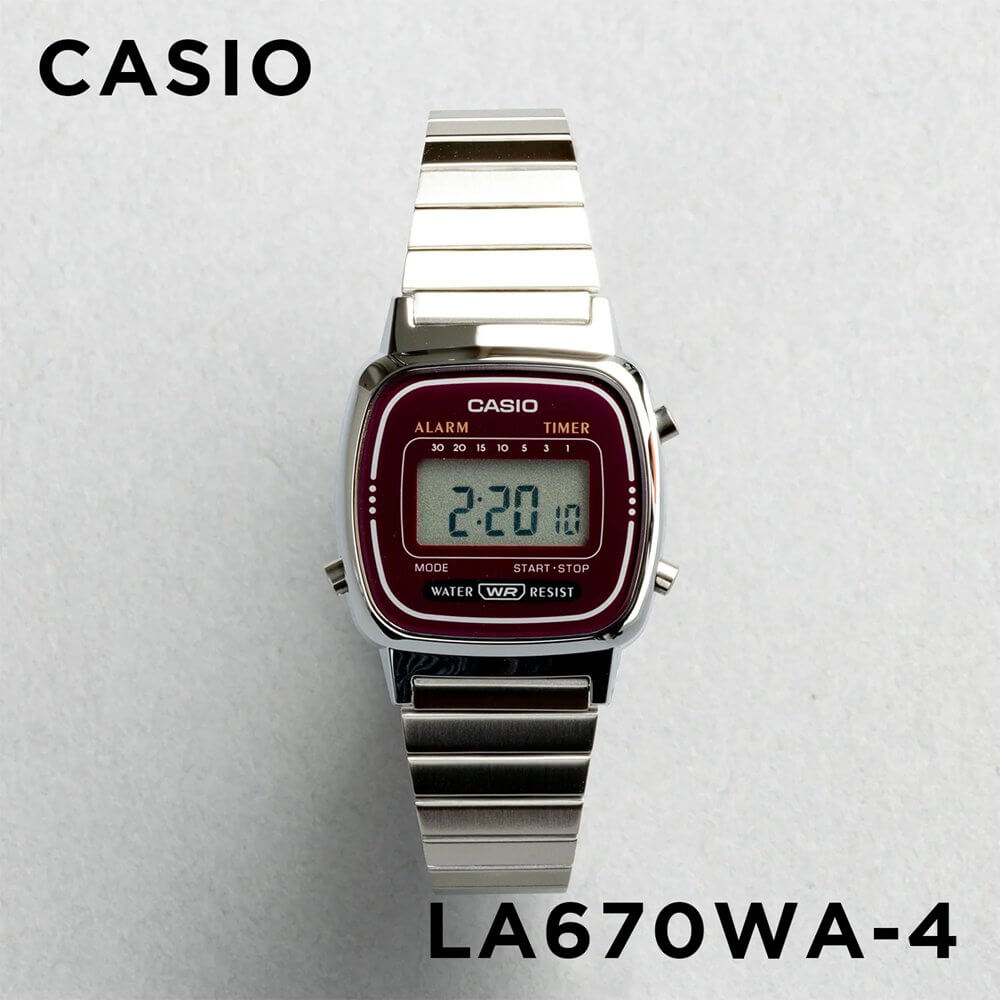 WW1365 Casio Vintage Digital Ladies Chain Watch LA670WA-4DF