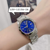 WW2756 Casio Standard Date Ladies Chain Watch LTP-1215A-2ADF