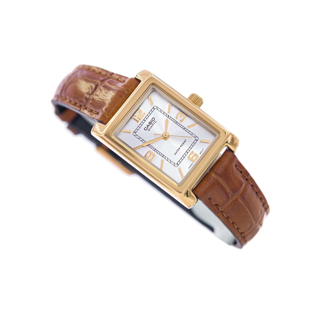 WW2909 Casio Standard Ladies Leather Belt Watch LTP-1234GLL-7ADF