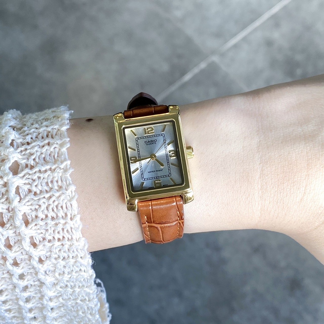 WW2909 Casio Standard Ladies Leather Belt Watch LTP-1234GLL-7ADF