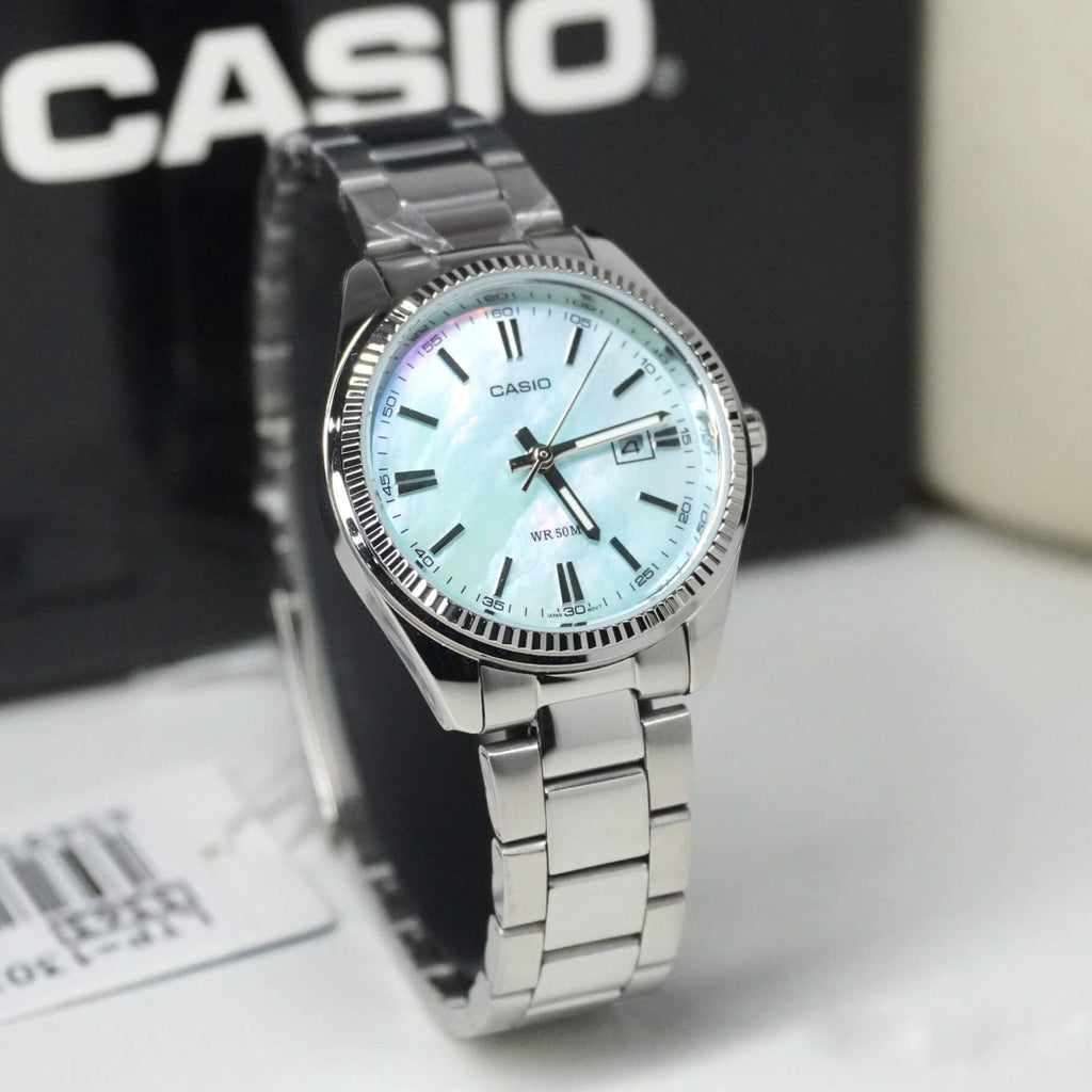 WW2955 Casio Enticer Date Ladies Chain Watch LTP-1302DS-2AVDF