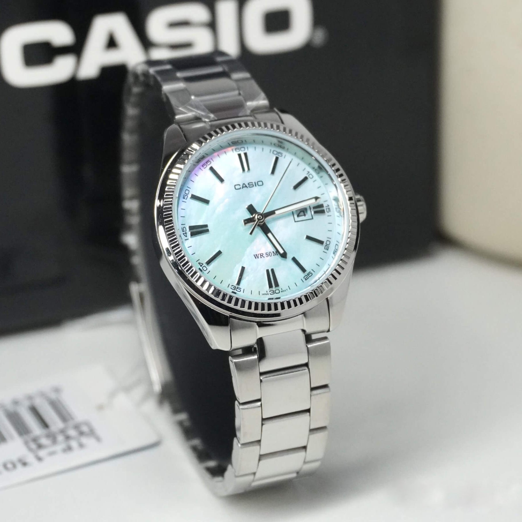 WW2955 Casio Enticer Date Ladies Chain Watch LTP-1302DS-2AVDF