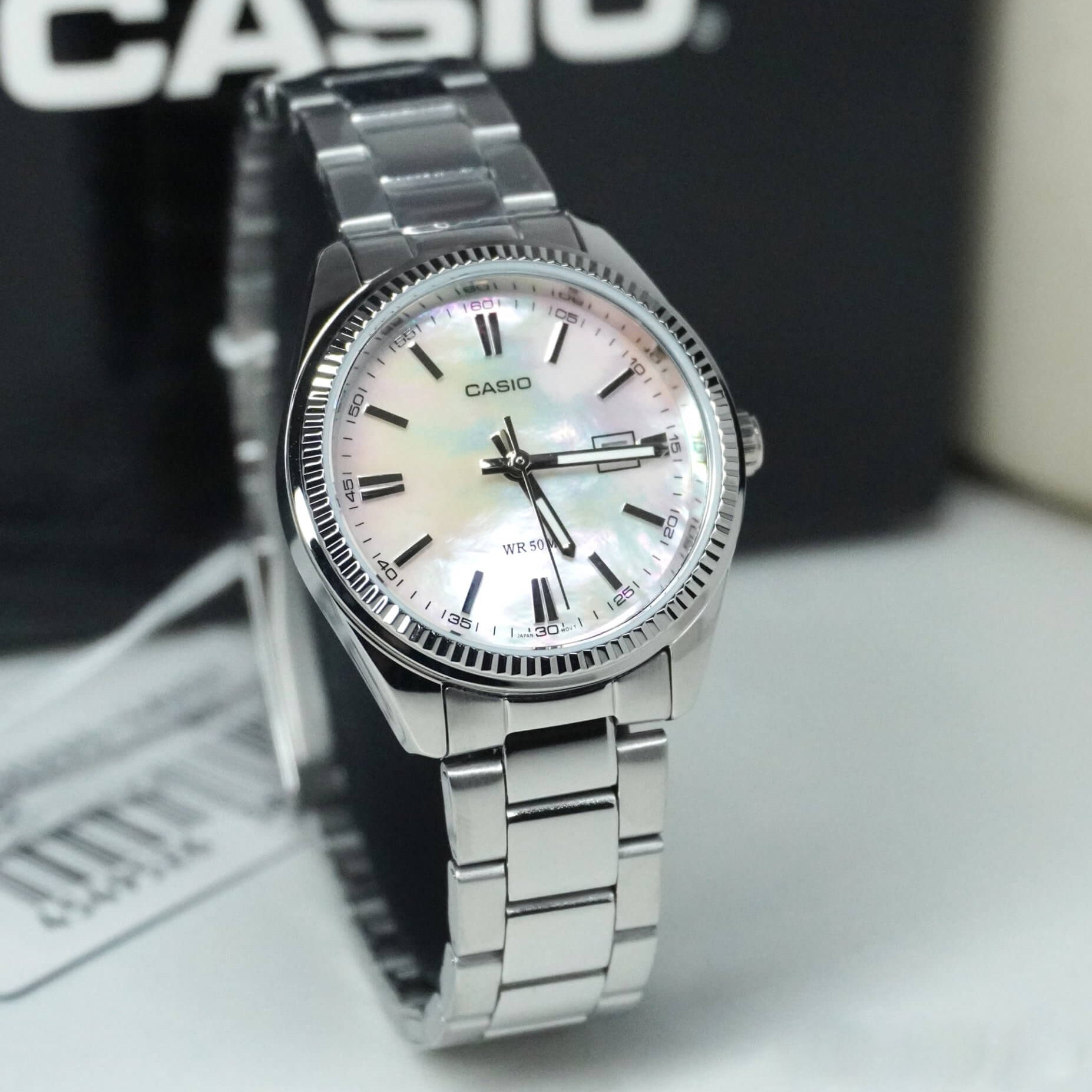 WW2956 Casio Enticer Date Ladies Chain Watch LTP-1302DS-4AVDF