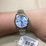 WW0358 Casio Enticer Date Silver Ladies Chain Watch LTP-1314D-2AVDF