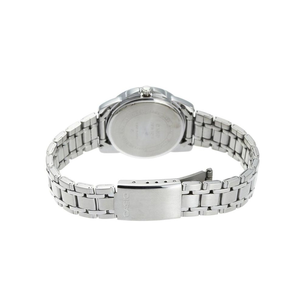WW0358 Casio Enticer Date Silver Ladies Chain Watch LTP-1314D-2AVDF