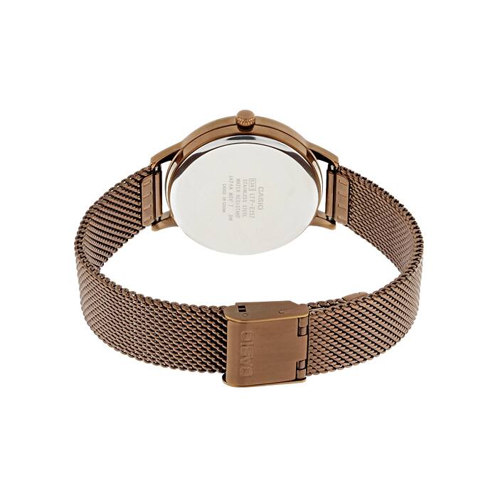 WW2796 Casio Standard Ladies Mesh Chain Watch LTP-E157MR-9ADF