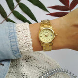 WW2836 Casio Standard Date Ladies Chain Watch LTP-V002G-9AUDF