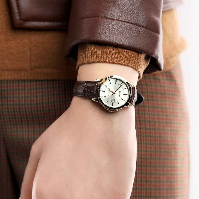 Casio Enticer Date Ladies Watch LTP-V004GL-9AUDF Bangladesh – STYLEBUD.COM