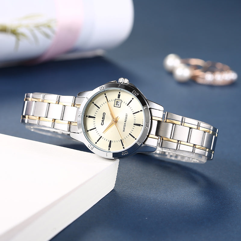 Casio Enticer Date Ladies Watch LTP-V004G-9BUDF Bangladesh – STYLEBUD.COM