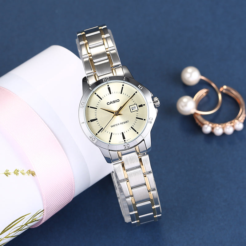 Casio Enticer Date Ladies Watch LTP-V004G-9BUDF Bangladesh – STYLEBUD.COM