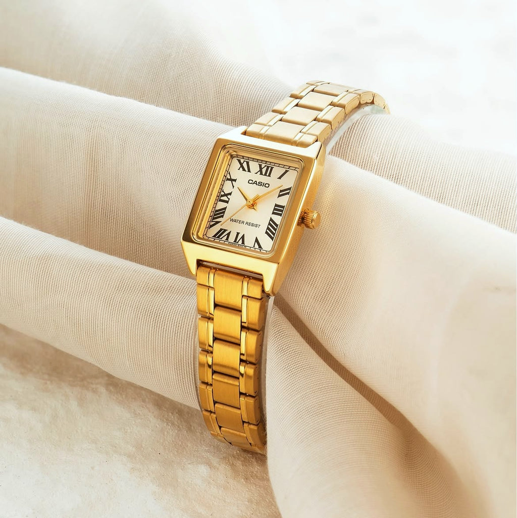 WW2142 Casio Standard Golden Ladies Chain Watch LTP-V007G-9BUDF