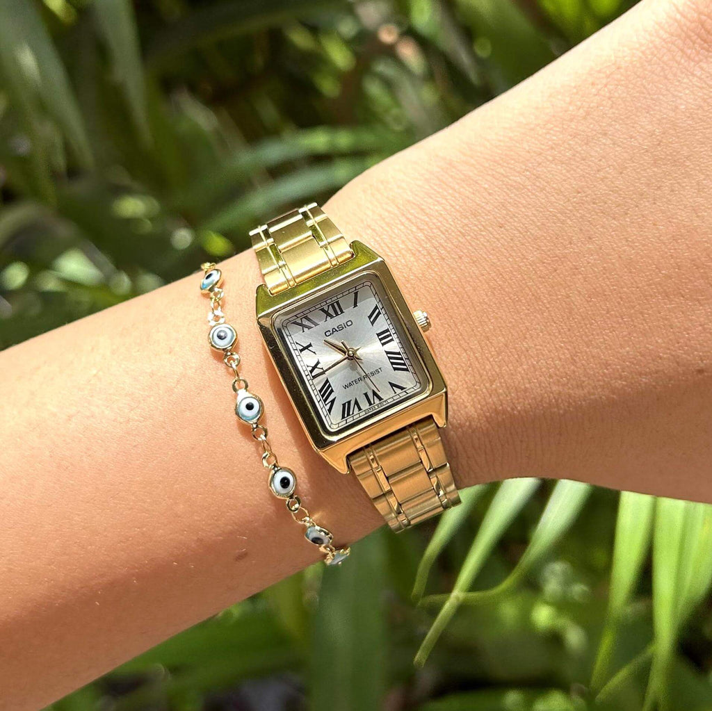 WW2142 Casio Standard Golden Ladies Chain Watch LTP-V007G-9BUDF