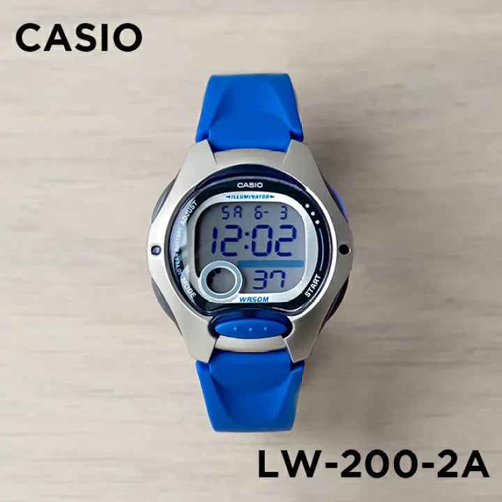 WW2841 Casio Standard Digital Kids Resin Belt Watch LW-200-2AVDF