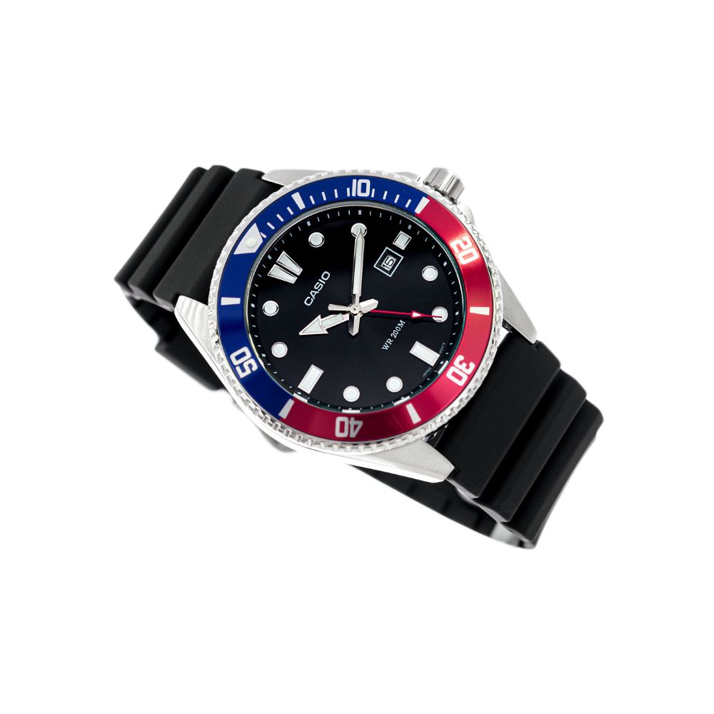 WW2876 Casio Standard Duro Date Resin Belt Watch MDV-107-1A3VDF