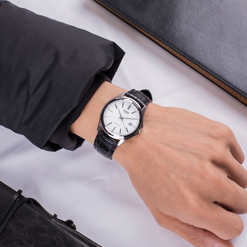 WW0428 Casio Standard Date Leather Belt Watch MTP-1183E-7ADF