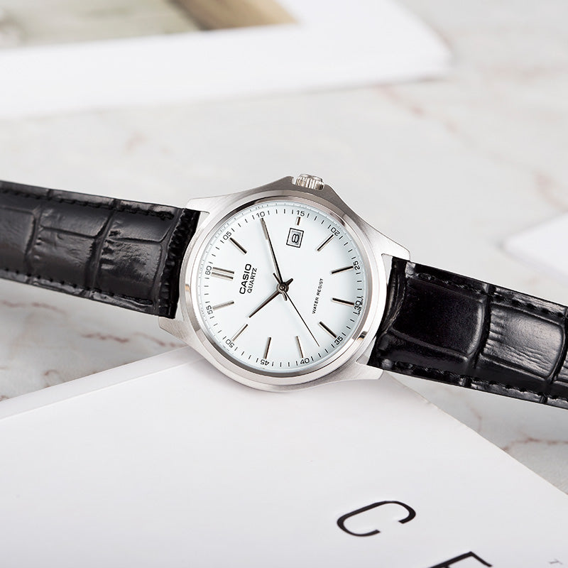 WW0428 Casio Standard Date Leather Belt Watch MTP-1183E-7ADF