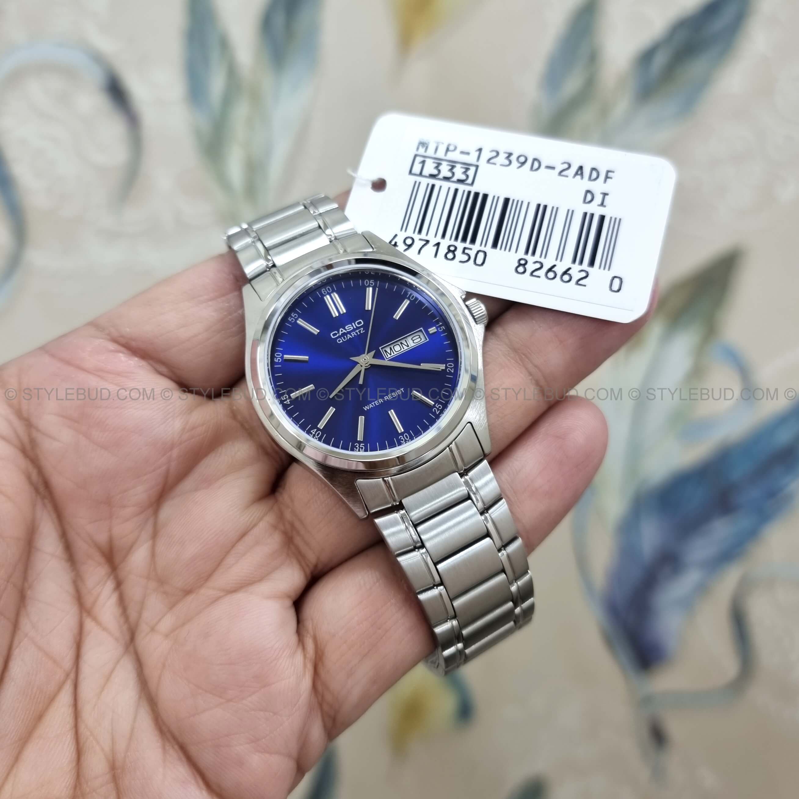 WW0195 Casio Standard Day Date Chain Watch MTP-1239D-2ADF