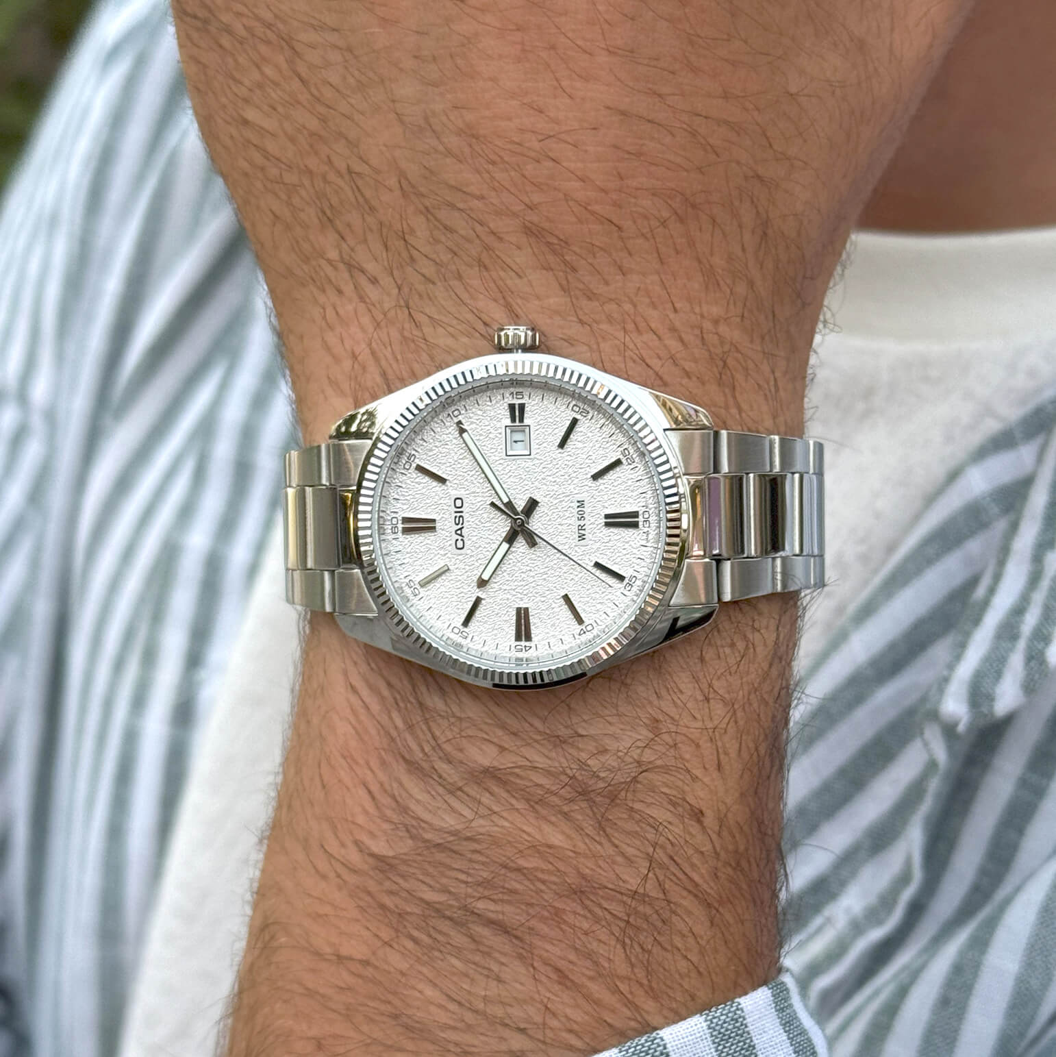 WW3204 Casio Enticer Date Chain Watch MTP-1302DA-7AVDF