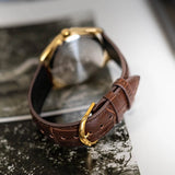 WW2965 Casio Enticer Date Leather Belt Watch MTP-1302PGL-9AVEF