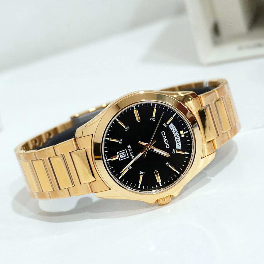 WW3224 Casio Enticer Day Date Chain Watch MTP-1370G-1AVDF