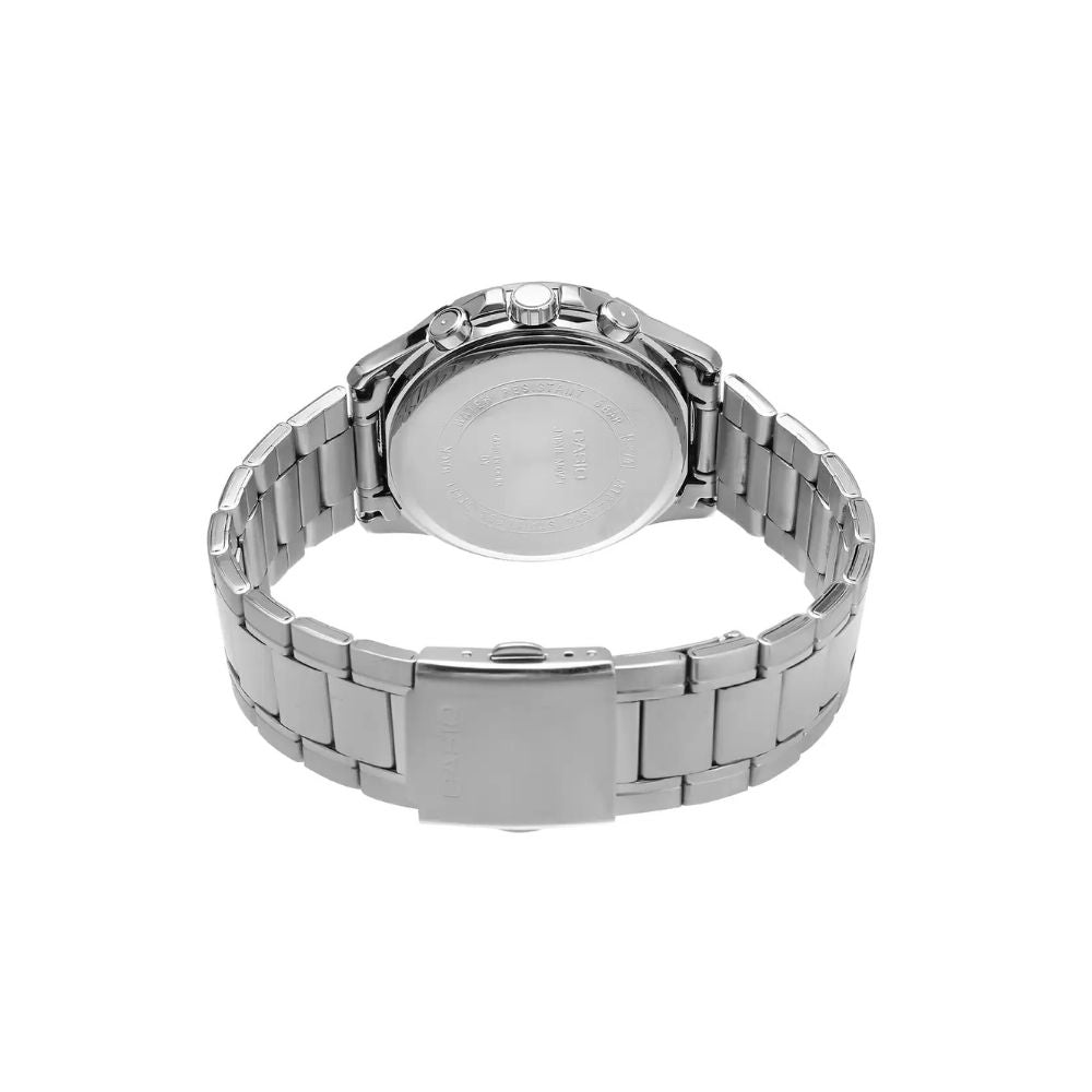 WW0486 Casio Enticer Multifunction Silver Chain Watch MTP-1374D-5AVDF