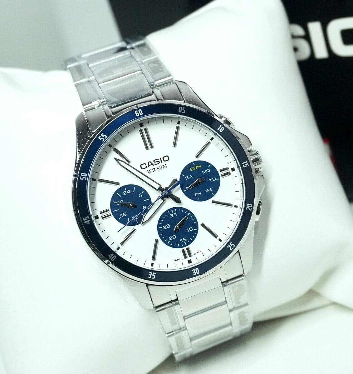WW2933 Casio Enticer Multifunction Chain Watch MTP-1374D-7A2VDF