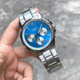 WW2596 Casio Enticer Multifunction Silver Chain Watch MTP-1375D-2A2VDF