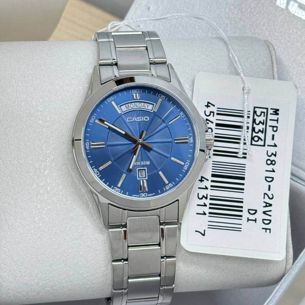 WW3136 Casio Enticer Day Date Chain Watch MTP-1381D-2AVDF