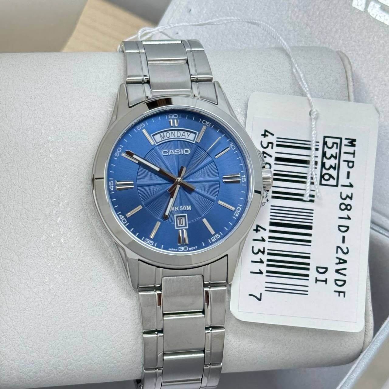 WW3136 Casio Enticer Day Date Chain Watch MTP-1381D-2AVDF