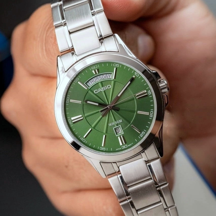 WW3137 Casio Enticer Day Date Chain Watch MTP-1381D-3AVDF