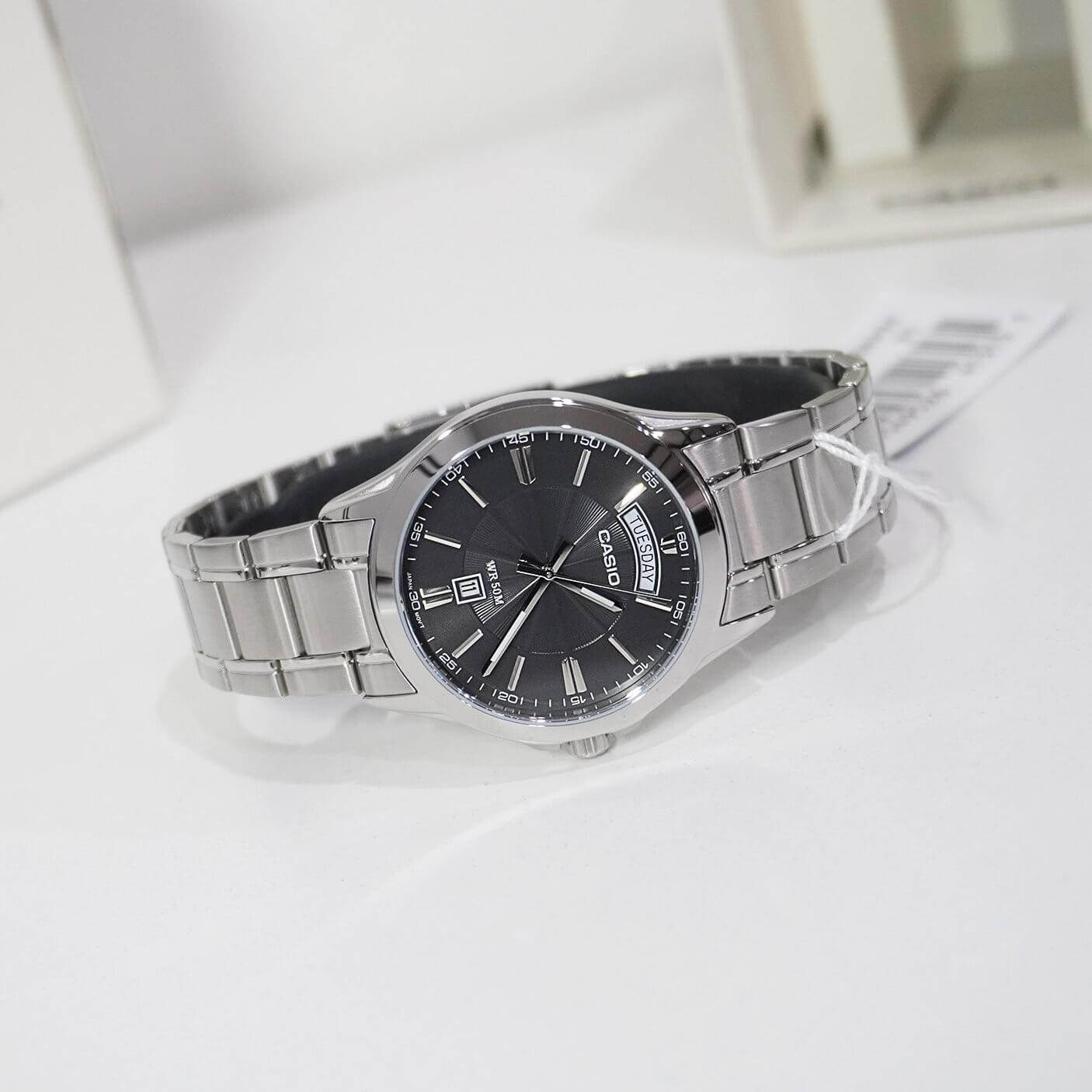 WW3138 Casio Enticer Day Date Chain Watch MTP-1381D-8AVDF