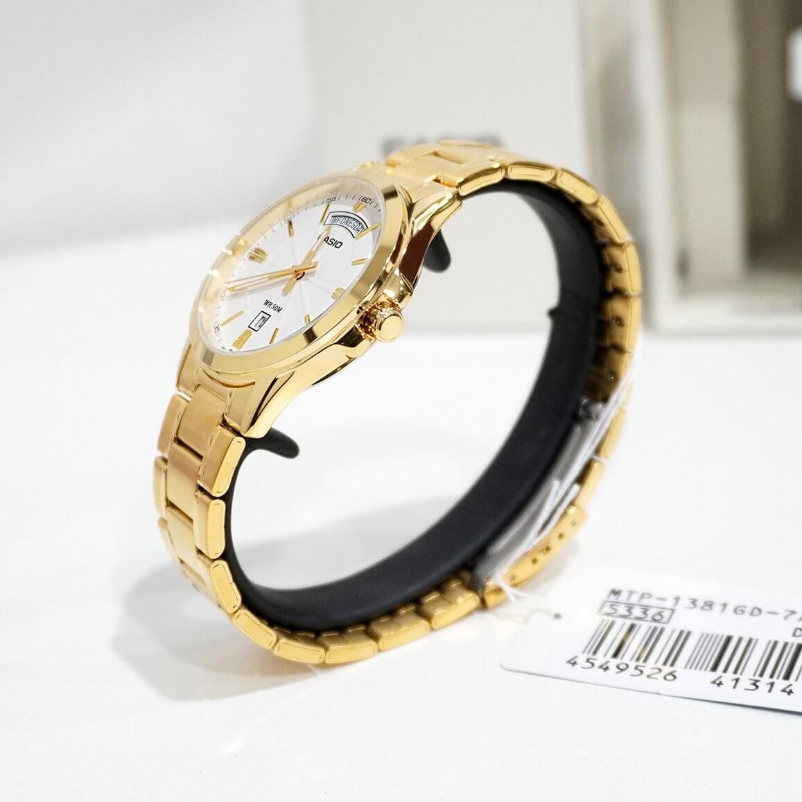 WW3139 Casio Enticer Day Date Chain Watch MTP-1381GD-7AVDF