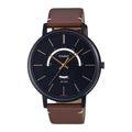 WW2654 Casio Enticer Day Date Leather Belt Watch MTP-B105BL-1AVDF