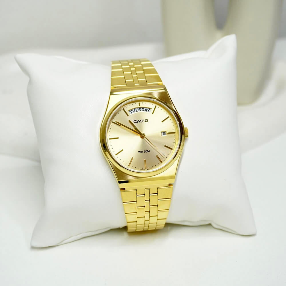 WW3091 Casio Standard Day Date Chain Watch MTP-B146G-9AVDF