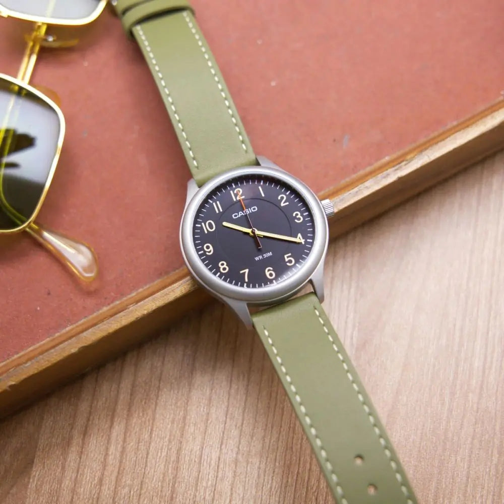 WW2978 Casio Standard Leather Belt Watch MTP-B160L-1B2VDF