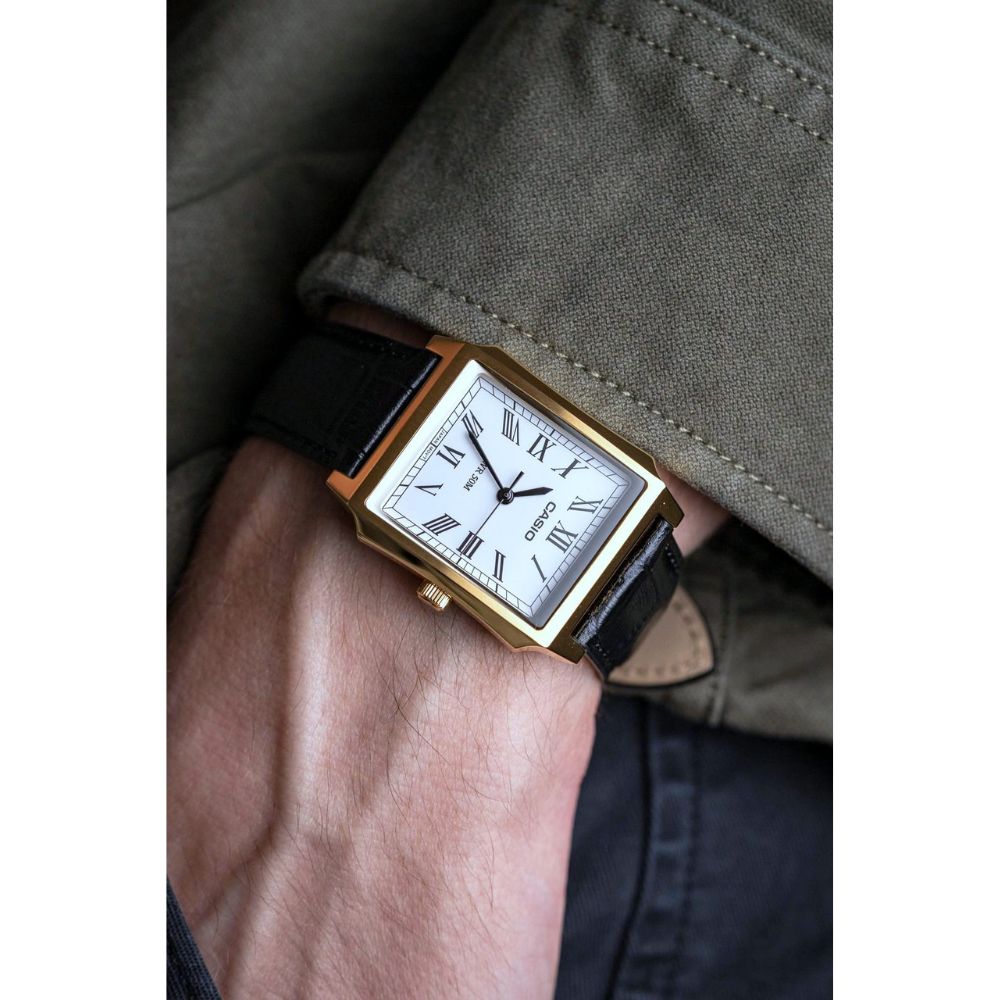 WW3109 Casio Standard Tank Leather Belt Watch MTP-B190GL-7BVDF