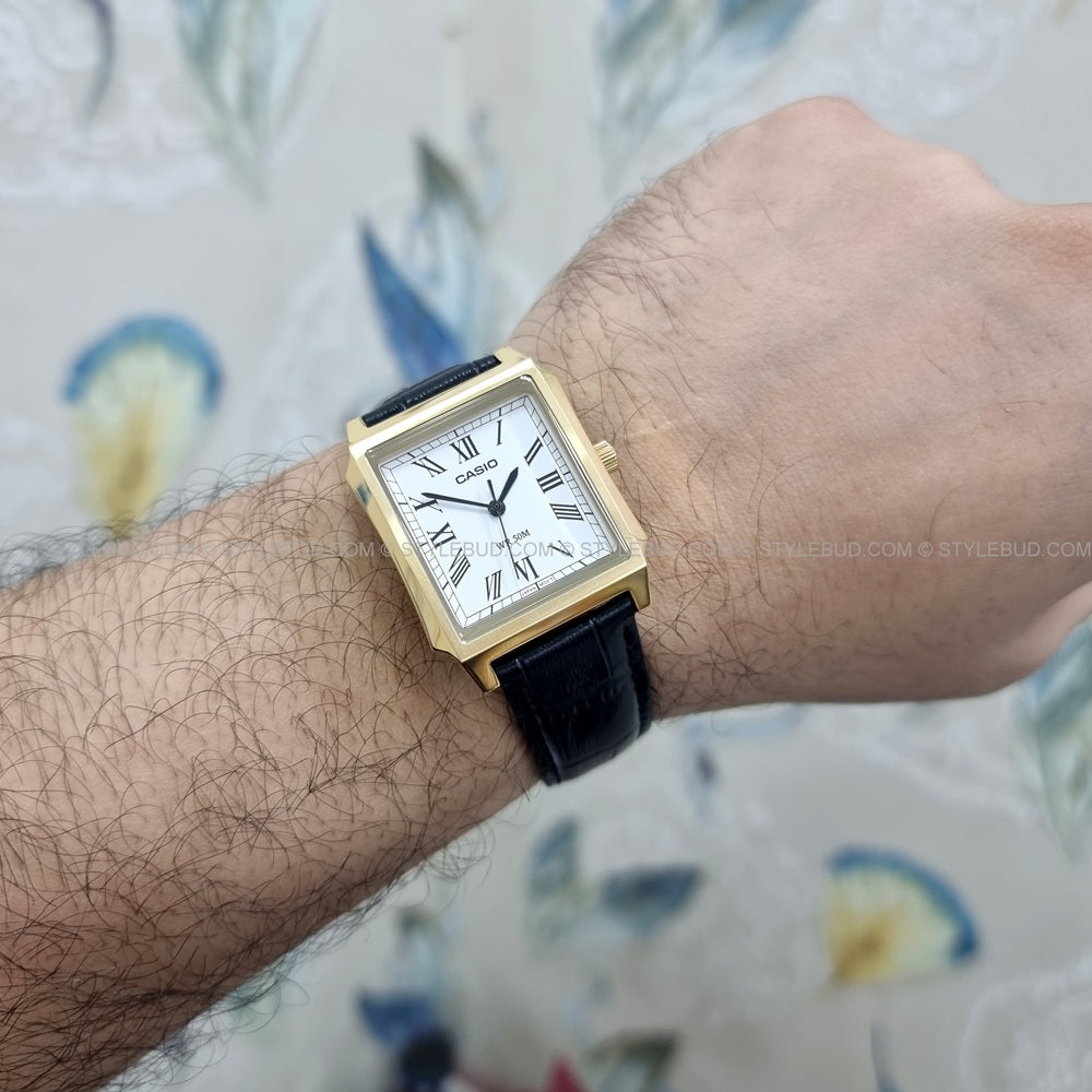 WW3109 Casio Standard Tank Leather Belt Watch MTP-B190GL-7BVDF