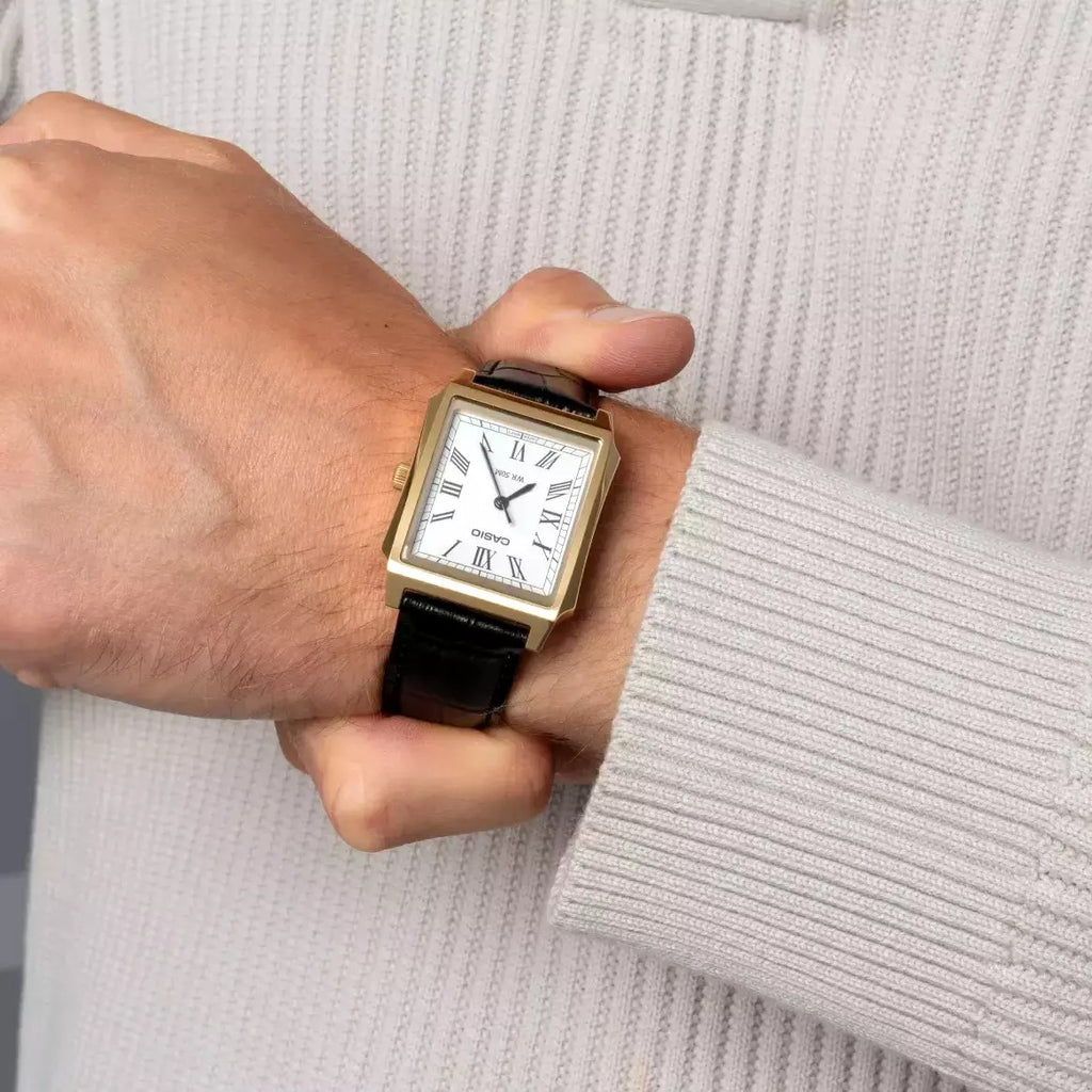 WW3109 Casio Standard Tank Leather Belt Watch MTP-B190GL-7BVDF