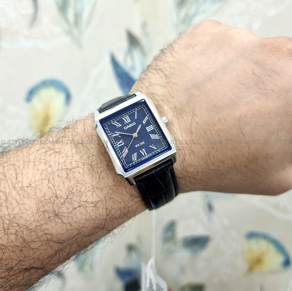 WW3110 Casio Standard Tank Leather Belt Watch MTP-B190L-2BVDF