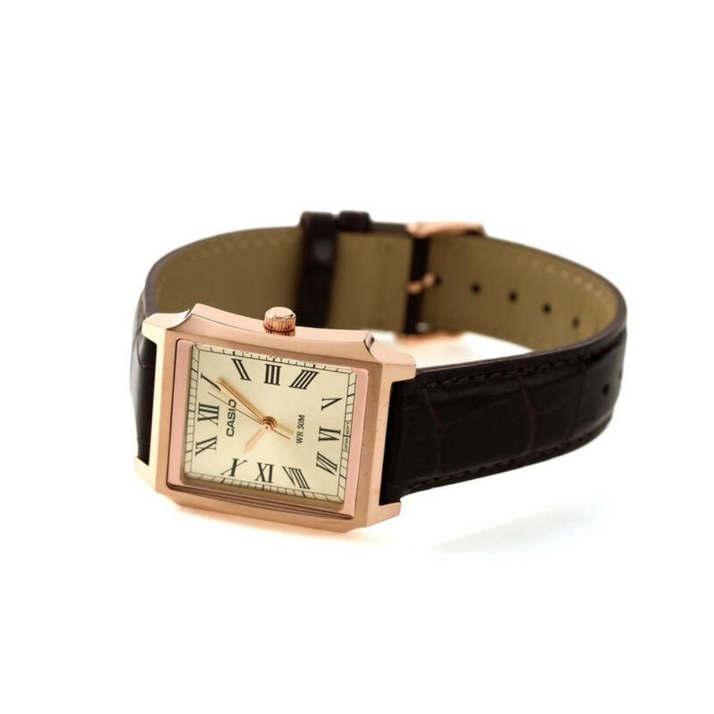 WW3214 Casio Standard Tank Leather Belt Watch MTP-B190RGL-9BVDF