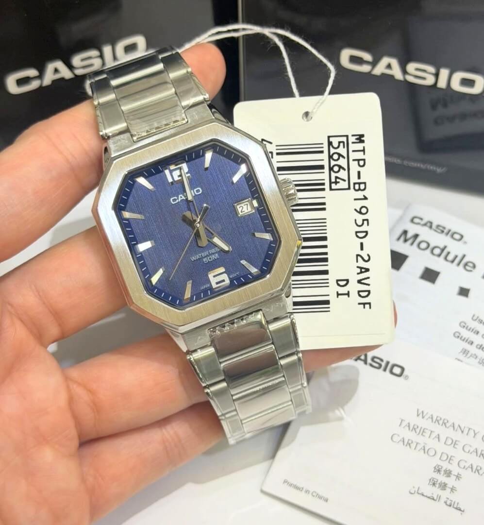 WW3232 Casio Standard Date Chain Watch MTP-B195D-2AVDF