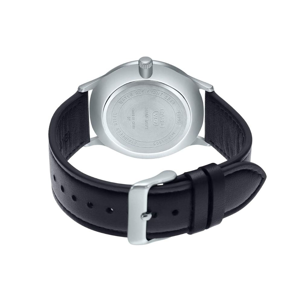 WW3188 Casio Standard Date Leather Belt Watch MTP-E605L-1EVDF