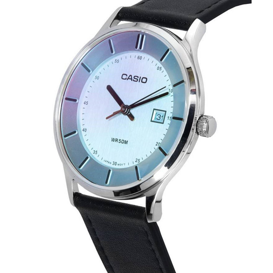 WW3189 Casio Standard Date Leather Belt Watch MTP-E605L-7EVDF