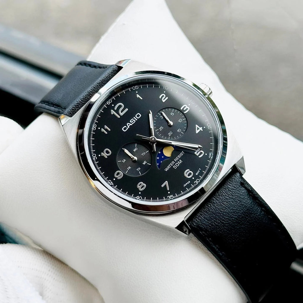WW2635 Casio Standard Moon Phase Day Date Chain Watch MTP-M300L-1AVDF