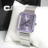 WW2883 Casio Standard Moon Phase Day Date Chain Watch MTP-M305D-6AVDF