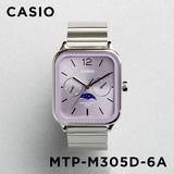 WW2883 Casio Standard Moon Phase Day Date Chain Watch MTP-M305D-6AVDF