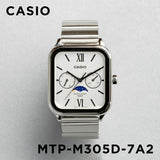 WW2884 Casio Standard Moon Phase Day Date Chain Watch MTP-M305D-7A2VDF