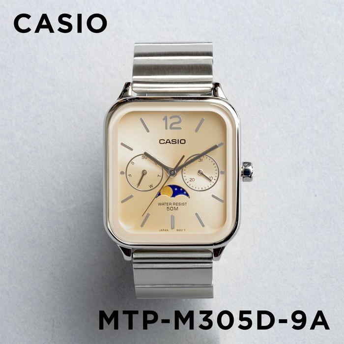WW2885 Casio Standard Moon Phase Day Date Chain Watch MTP-M305D-9AVDF